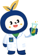 Haru, maskot Hartaku, memakai jas lab
